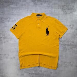 Y2K Yellow Polo Ralph Lauren Big Pony Polo Shirt